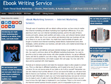 Tablet Screenshot of ebookwritingservice.com